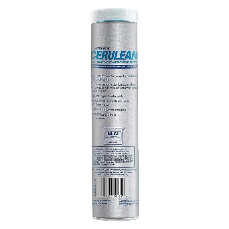 Valvoline 70133 Cerulean #2 Heavy Duty Grease, 14oz tubes, 10