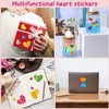 80 Sheets 4680 Pcs Gilter Heart Stickers, Self Adhesive Valentine's