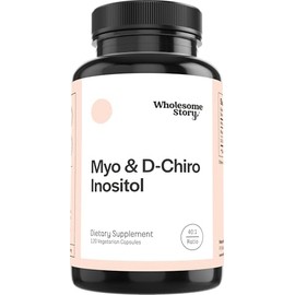 Myo-inositol y D-Chiro mezcla de inositol | Suministro de 30 días | Relación 40:1 más beneficiosa| Vitamina B8 | Fabricado en Estados Unidos (120 cápsulas)