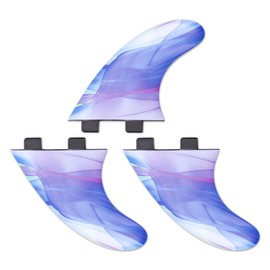 Rokia R FCS Surfboard Fins | High-Performance Fiberglass Reinforced Surfboard FCS Fin | G5 3 Pcs Set Board Fin Use for Softboard Hardboard Giliboard Surfing Longboard Shortboard (Blue&Color)