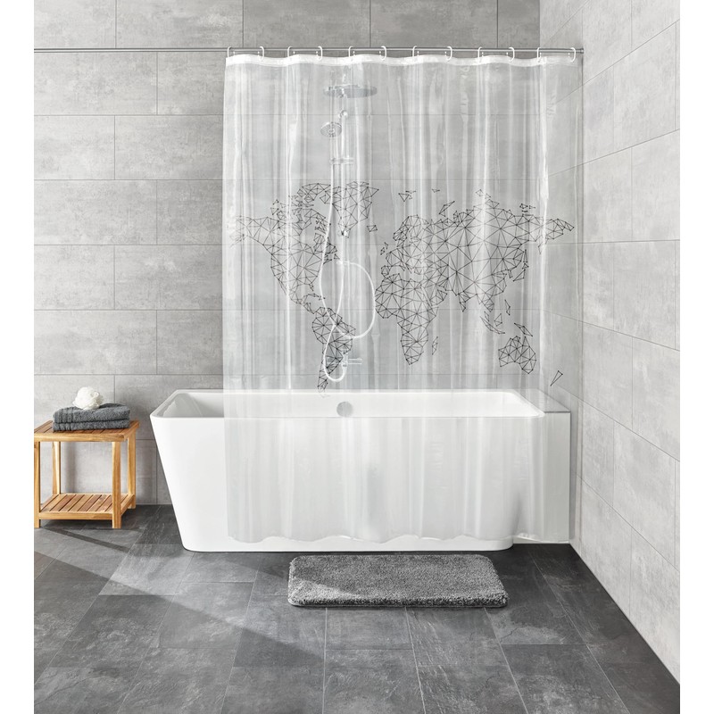 Kleine Wolke Shower Curtain PEVA Black 180 x 200 cm