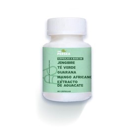 A&G PERSEA Cápsulas a base de té verde con jengibre, extracto de aguacate, ingredientes naturales, 60 CÁPSULAS