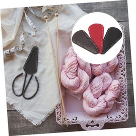 FOMIYES 3-piece Scissor Headgear Set Safety Scissor Cover Protector Leather Covers Protect Your Lightweight Easy to Use