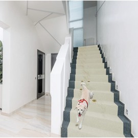 LAMINET Non-Slip Carpet & Floor Protector - Beige - 15'L x 30" W - Carpeted Protection for Wood Flooring, Stairs,Carpet, hallways,entryways, for pet Owners, Bathroom, Bedroom Washable Low-Pile Runner