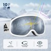POPOACTI Polarized Spherical Ski Goggles,100% UV Protection,Anti Fog,Snowboard Goggles for