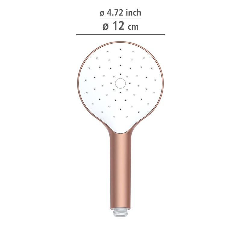 WENKO Automatic Cleaning Shower Head, Anti-limescale Round Universal Hand Shower