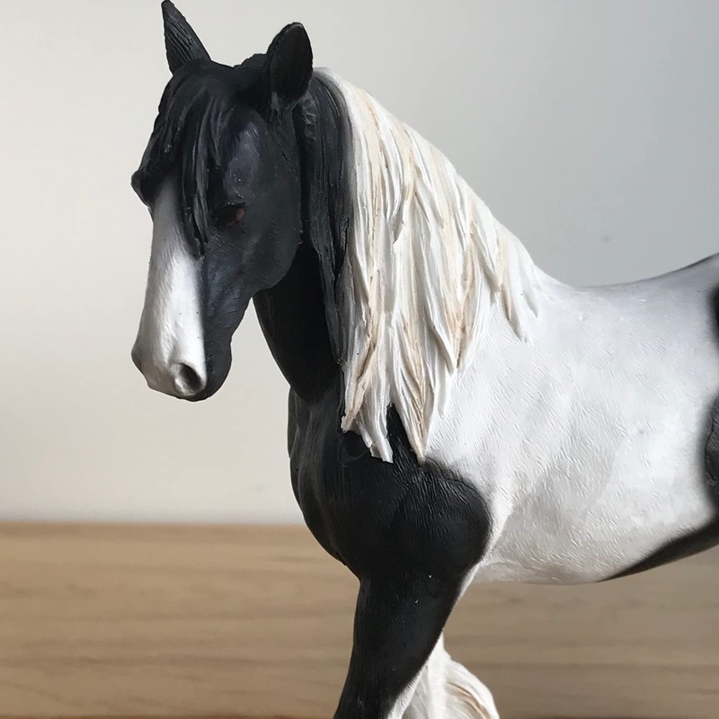 Lesser and Pavey 17cm Cob Horse Figurine, Black/White