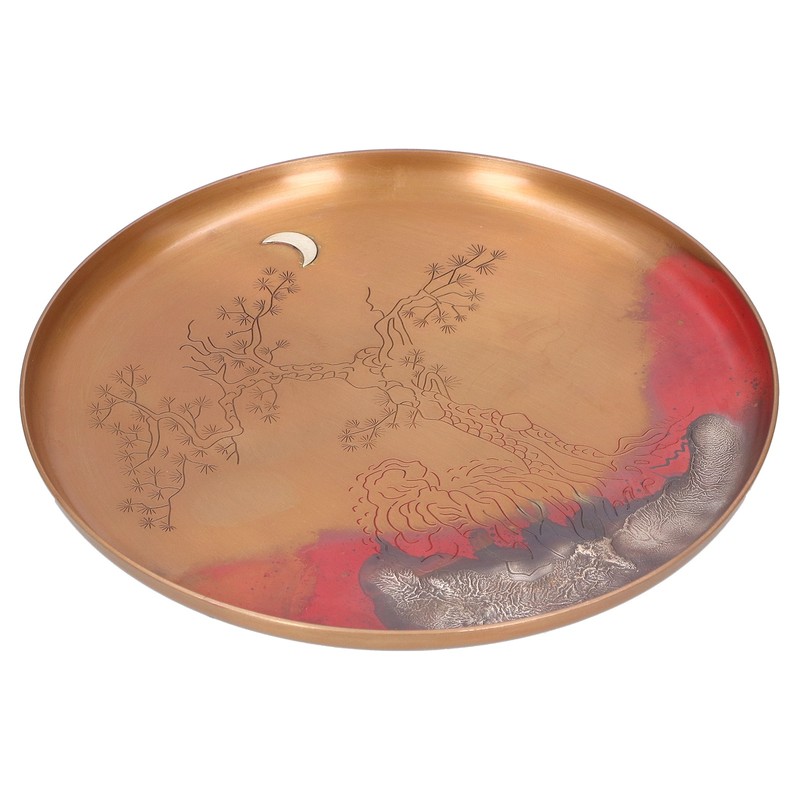 Tea Tray Japanese Hand Made Round Tea Cup Holder Plate