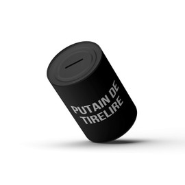 Fisura - Original money box with different shapes. Big Money Boxes for adults. Money boxes for gifts. (P*tain de tirelire, black)
