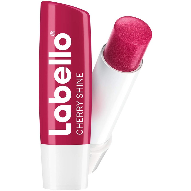 Labello Cherry Shine Lip Balm with Soft Red Shine and