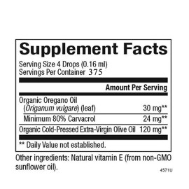 Natural Factors Organic Oil of Oregano, 2 Fluid Ounces