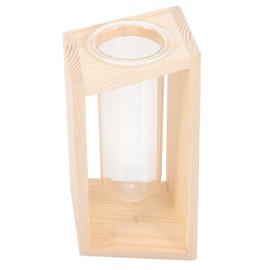 BESPORTBLE Test Tube Vase with Wooden Rack Plant Propagation Tubes for Hydroponics Decor for Room Bedroom and Bathroom