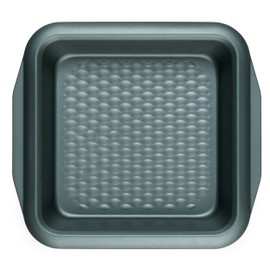 Progress BW09821G2EU7 Square Baking Pan, Non-Stick Carbon Steel Oven Tray, Shimmer Collection, Textured Base for Even Cooking, Brownie Tin, Bake & Roast Vegetables, Cakes, Traybakes, 27 cm, Green
