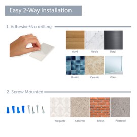 Rod Desyne Adh916-01 Self-Adhesive/Wall Mounted Rod, 9-16 inch, White