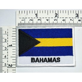 Bahamas Flag Iron On sew on Patch Bahamas National Country Flag Novelty Iron on Sign Badge Costume Uniform Emblem Patch Flag Military Stickers Embroidery Iron On Sewing (11)