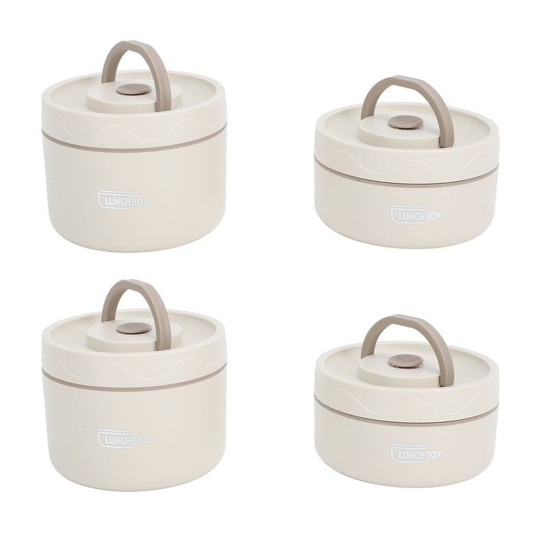 Insulated Lunch Container 304 Stainless Steel Leakproof Portable Round Thermal