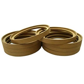 Pipeman's Installation Solution 4 Pair 8" inch MDF Wood Speaker Rings - Recessed Bezel Custom Fiberglass Molds