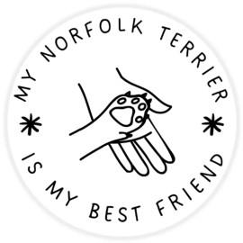 Kiwi Gifts My Norfolk Terrier is My Best Friend - 100 Pack Circle Stickers 3 Inch - Dog Pet