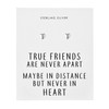 Sterling Silver Friendship Quote Heart Earrings, Sterling Silver, No Gemstone