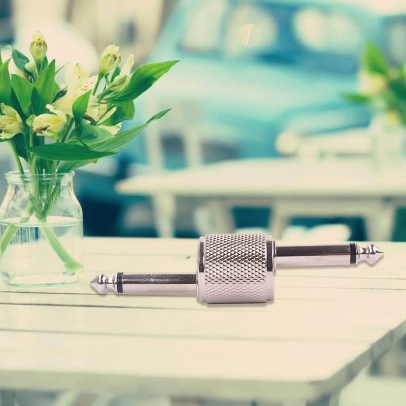 NUOLUX Silver Guitar Effect Pedal Coupling Plug, Made of Durable