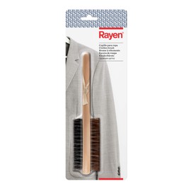 Rayen 2084 1 Natural Bristle for Dust Removal | Clothes Brush with 2 Sides | For All Types of Fabric, Wood, Black, Brown, 0