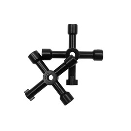 SHULLIN Universal Control Cabinet Key 4 Way Key Control Cabinet Key Utilities Key Triangle Key for Water Gas Meter Box Cabinets Elevators (Black)