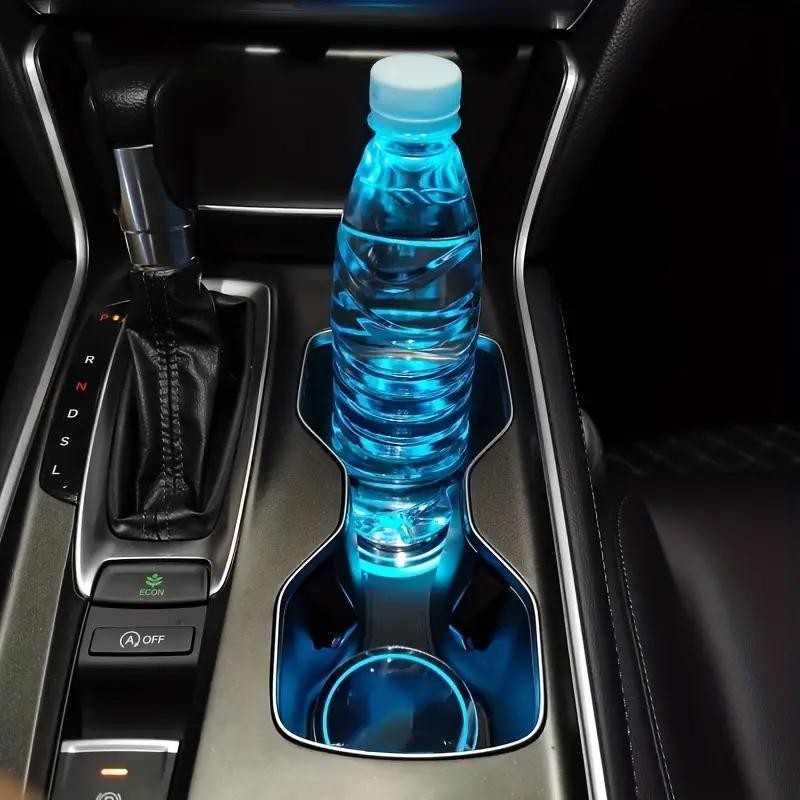 USB Luminous Car Coaster, Round Anti-slip LED Light Car Cup
