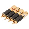 4Pcs RCA Sound Plug Carbon Fiber Gold Plated Oxidation Resistance