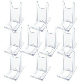 10 Packs Clear Acrylic Clear Book Display Holder, Adjustable Angle Book Display Stand Easel for Wallet Purses Handbag Bag Jewelry Pictures Platter Tableware and Stationary, Handhelds & N64 Controllers