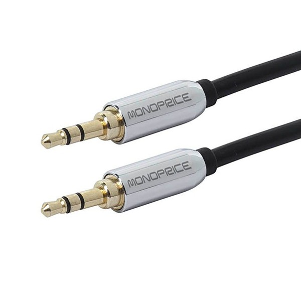 Monoprice Audio Cable - 6 Feet - Black | 3.5mm