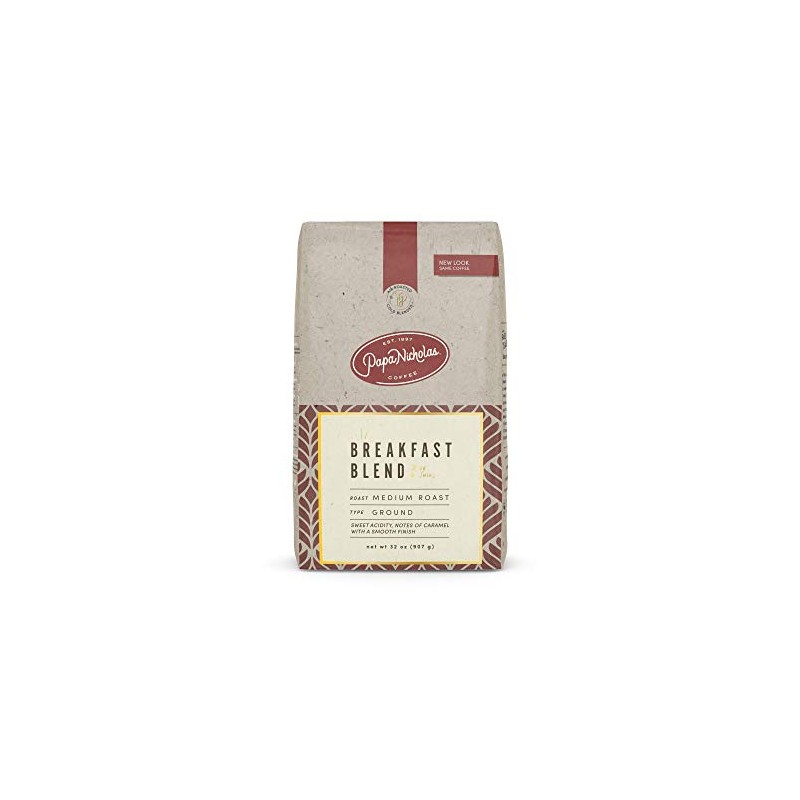 PapaNicholas Coffee Ground Coffee, Breakfast Blend, 2 Pound