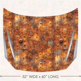 Unbranded Rusty Metal Truck / Car Hood Decor Decal Premium Re-Skin Vinyl Wrap
