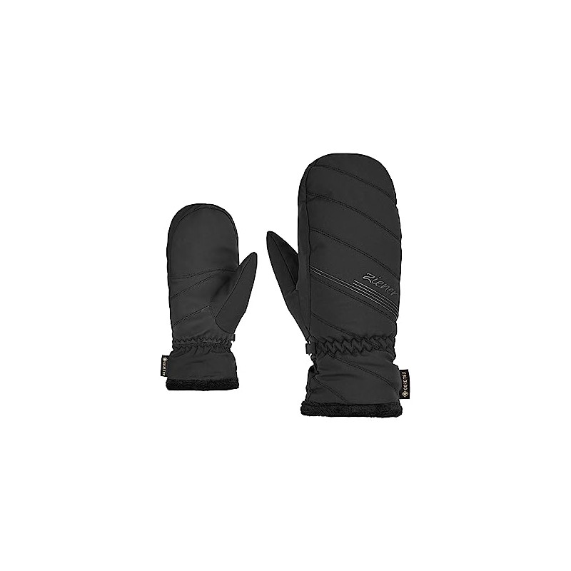Ziener KASIANA Women's Ski Mittens/Winter Sports Gore-Tex, Black, 7.5
