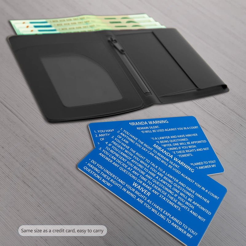 Metal Miranda Warning Card Police, Laser Standard Field Sobriety Test