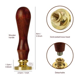 Amoco Letter E Wax Seal Stamp,Vintage Retro Wax Sealing Stamp, Classic Brass Head Wooden Handle Alphabet Letter Initial Wax Seal Stamp(E)