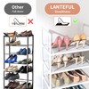 LANTEFUL LANTEFUL 10 Tiers Tall Shoe Rack 20-25 Pairs Boots