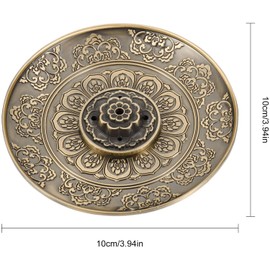 Sostenedor de Incienso de Bronce Quemador de Incienso de Palo de Loto y Soporte de Incienso con colector de Ceniza Cono de Soporte de Incienso de incensario de Loto Ideal para Meditación Yoga Masaje