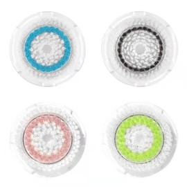 Replacement Facial Cleansing Brush Head, Facial Cleansing Brush Head for Clogged and Enlarged Pores (4 Pack,Mutilcolor)