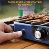 Upgraded WINKIZA 2 Burner Propane Camping Stove with Grill, Foldable