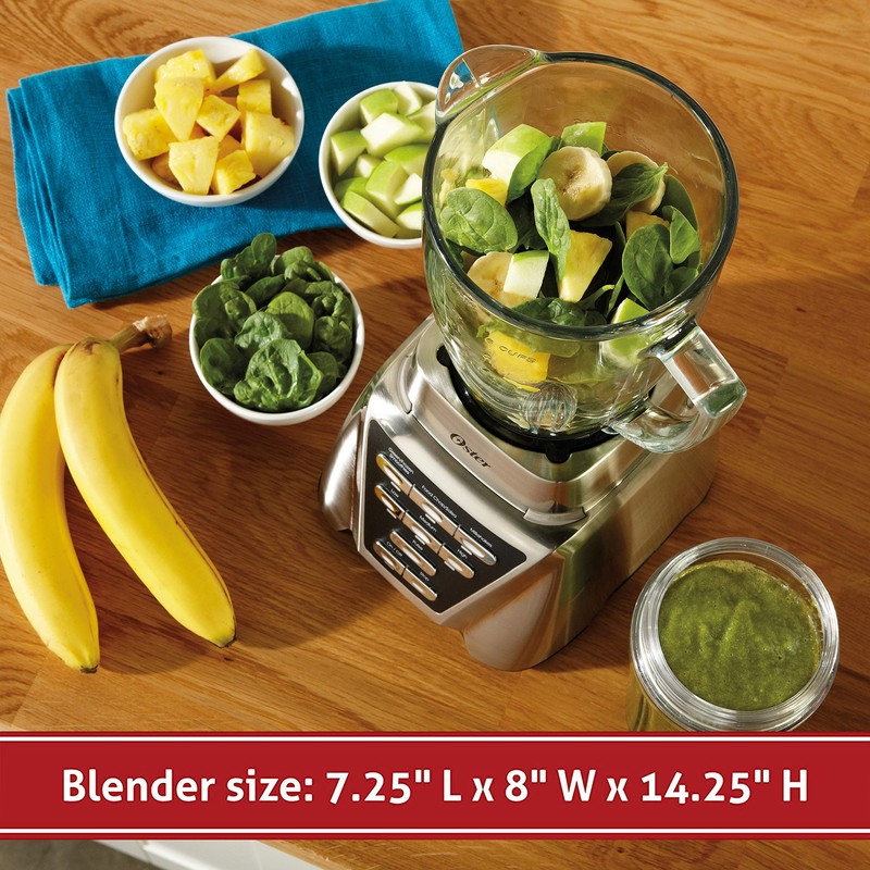 Oster Pro 1200 Smoothie Blender with Glass Jar & 24oz