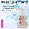 Square Press on Nails Short Fake Nails Cute Acrylic Glue