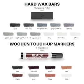 Vinyl Laminate Floor Repair kit with Heat Pen, Linoleum Hardwood Floor Scratch Repair - 11 Colors Floor Wax Wood Marker Restore Scratches, Cracks, Stains,Holes for Wooden Door, Floor, Cabinet, Table