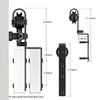 AONAYIOA 7.5FT Bypass Sliding Barn Door Hardware Kit, Combination Track