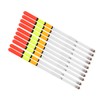 10 pcs Durable Plastic Fishing Floats Bobber Stick Tube Multi