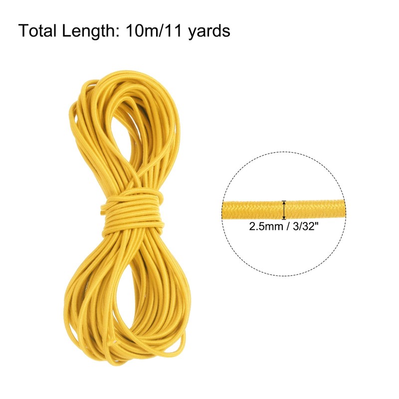 PATIKIL Elastic Cord Heavy Stretch String Rope 3/32" 11 Yards(2.5mm