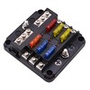 12 Volt Fuse Block, Waterproof 6 Way Fuse Box with