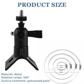 Pack of 2 Mast Mount Brackets, Universal Camera Mount for Eufy Cam/Arlo/Wyze, Adjustable Camera Mount for Indoor and Outdoor Camera, Mast Mount for Surveillance Camera, Black