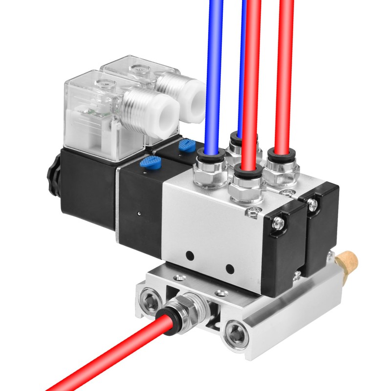 Heschen Pneumatic Solenoid Valve 4V210-08 PT1/4 12V DC 5-Way 2