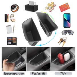 SKTU 2Pcs for 2024 2025 2026 Honda HRV Accessories Door Grab Handle Pocket for 2023-2026 Honda HR-V (LX/Sport/EX-L) Side Door Grab Handle Pocket 2024-2026 HRV Key Holder ABS Tray Insert Glove Pallet