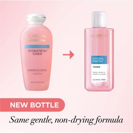 L'Oreal Paris 071249672044 Hydrafresh Toner Alcohol-Free, 1, Clear
